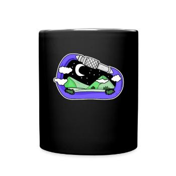 Carabiner Carabiner Mountain Mountains Mountain Peaks - Full Colour Mug - black - Front