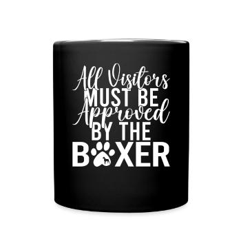 Boxer Hund Geschenke - Tasse einfarbig - Schwarz - Vorne