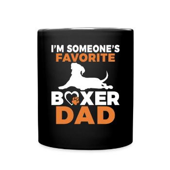 Boxer Hund Geschenke - Tasse einfarbig - Schwarz - Vorne