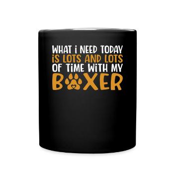 Boxer Hund Geschenke - Tasse einfarbig - Schwarz - Vorne