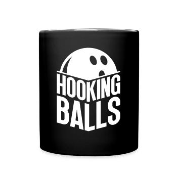 Hakende Kugeln - Lustiges Bowling - Tasse einfarbig - Schwarz - Vorne