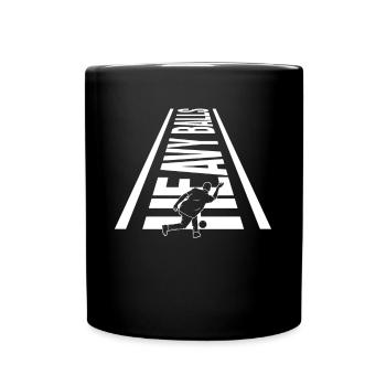 Schwere Kugeln - Lustiges Bowling - Tasse einfarbig - Schwarz - Vorne