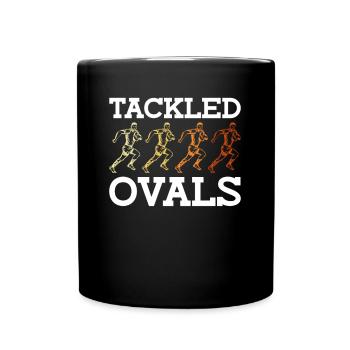 Ovales plaqués - Drôle de rugby - Mug uni - noir - Devant