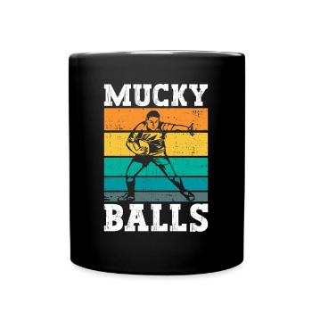 Mucky Balls - Drôle de rugby - Mug uni - noir - Devant