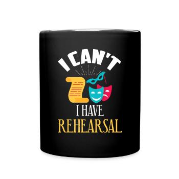 Répétition théâtrale, répétition drôle d’acteur Gi - Mug uni - noir - Devant