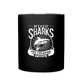 Shark Saying Men Women Shark Ocean Sharks Summer - Full Colour Mug - black - Front