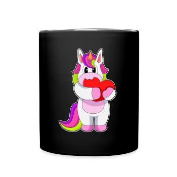 Unicorn Heart - Full Colour Mug - black - Front