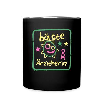 Beste Erzieherin Abschied Kita Lustig Gekritzel - Tasse einfarbig - Schwarz - Vorne
