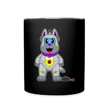 Robot chien - Mug uni - noir - Devant
