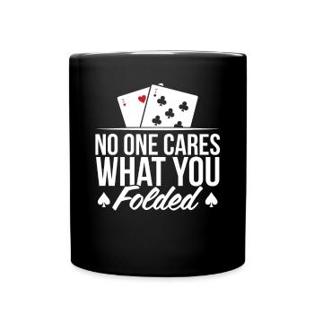 Personne ne se soucie de ce que vous avez plié cartes de jeu As Spades - Mug uni - noir - Devant