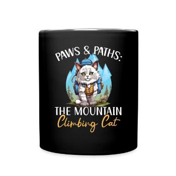 Wandern Katze Wanderer Katzenbesitzer Bergsteigen Wanderer - Tasse einfarbig - Schwarz - Vorne