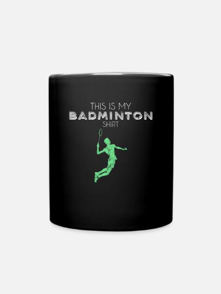 Badminton Shirt - Tasse einfarbig - Schwarz