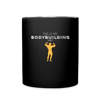 Chemise de musculation - Mug uni - noir - Devant