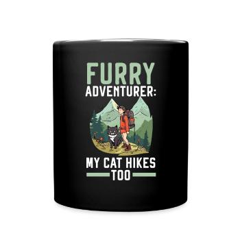 Wandern Katze Wanderer Katzenbesitzer Bergsteigen Wanderer - Tasse einfarbig - Schwarz - Vorne