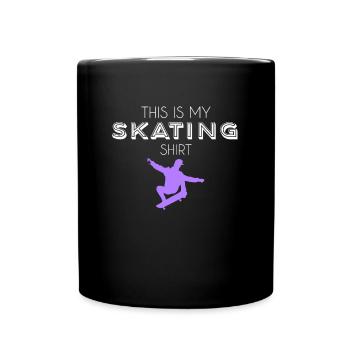 skating shirt - Tasse einfarbig - Schwarz - Vorne