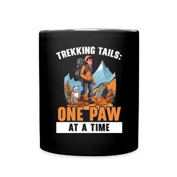 Wandern Katze Wanderer Katzenbesitzer Bergsteigen Wanderer - Tasse einfarbig - Schwarz - Vorne
