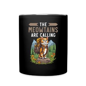 Wandern Katze Wanderer Katzenbesitzer Bergsteiger Wanderer - Tasse einfarbig - Schwarz - Vorne