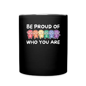 Drapeau arc-en-ciel Gay Pride LGBTQ Singe - Mug uni - noir - Devant