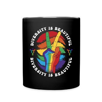 Cadeau de chemise LGBTQ+ Mois LGBT - Mug uni - noir - Devant