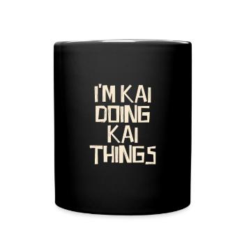 Je suis Kai en train de faire des choses Kai - Mug uni - noir - Devant