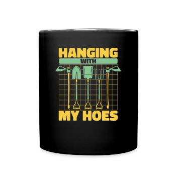 Accrochage avec mes houes Jardin de potager Horticulture - Mug uni - noir - Devant