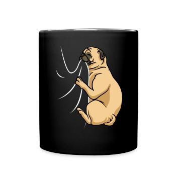 Carlin affamé mord dans la chemise Carlin drôle - Mug uni - noir - Devant