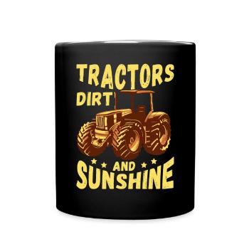 Tracteur Dirt And Sunshine - Mug uni - noir - Devant