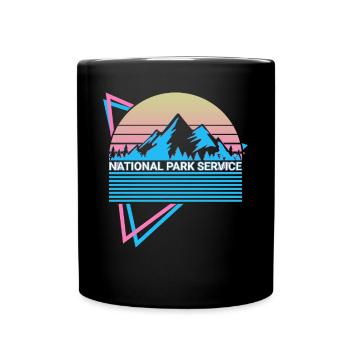 National Park Retro - Full Colour Mug - black - Front
