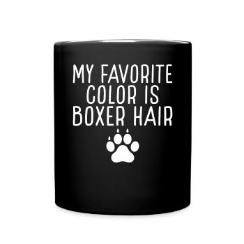 Boxer Hund Geschenke - Tasse einfarbig - Schwarz - Vorne
