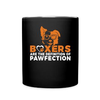 Boxer Hund Geschenke - Tasse einfarbig - Schwarz - Vorne