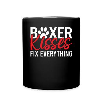 Boxer Hund Geschenke - Tasse einfarbig - Schwarz - Vorne