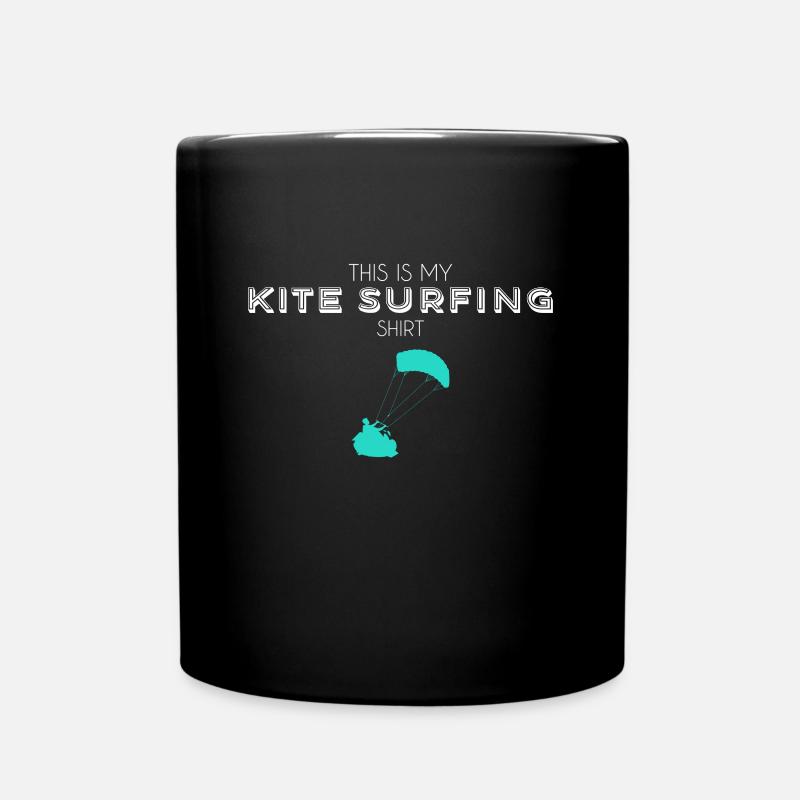 Kite Surfing Shirt - Tasse einfarbig - Schwarz