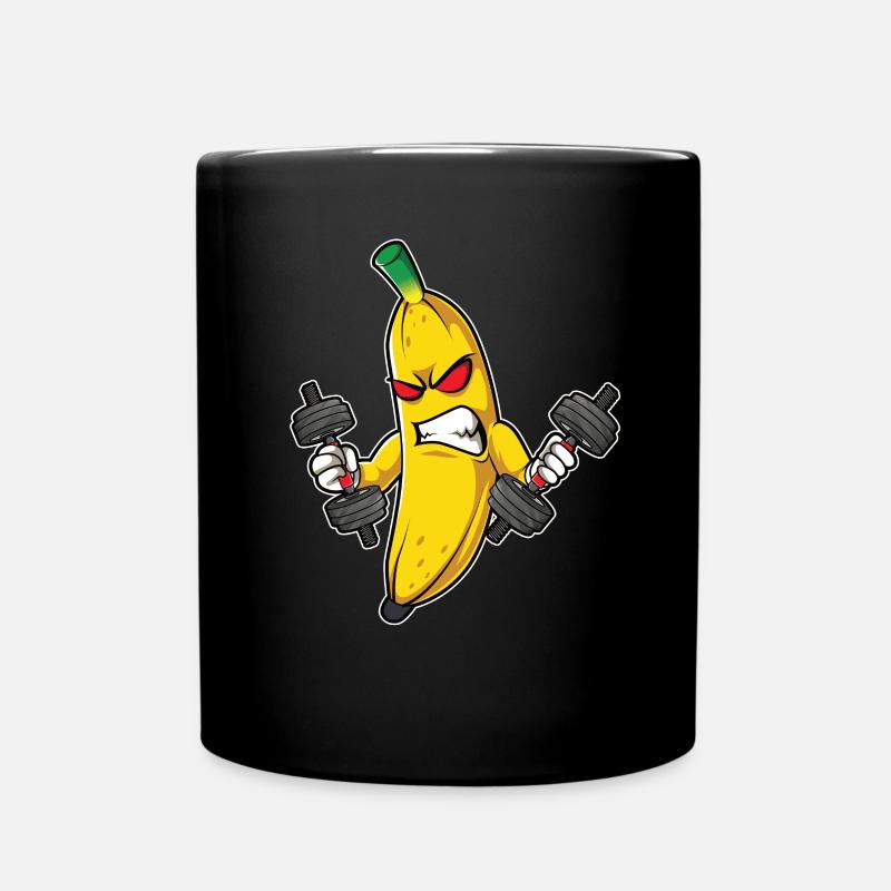 Fitness Banana Workout Routine Training Gym - Tasse einfarbig - Schwarz