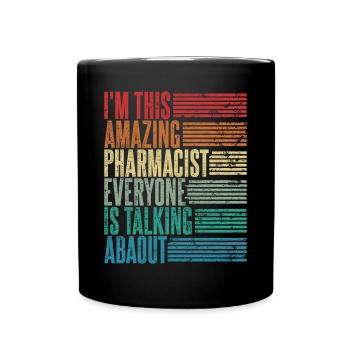 Vintage Pharmacist Pharmacist Gift Retro - Full Colour Mug - black - Front