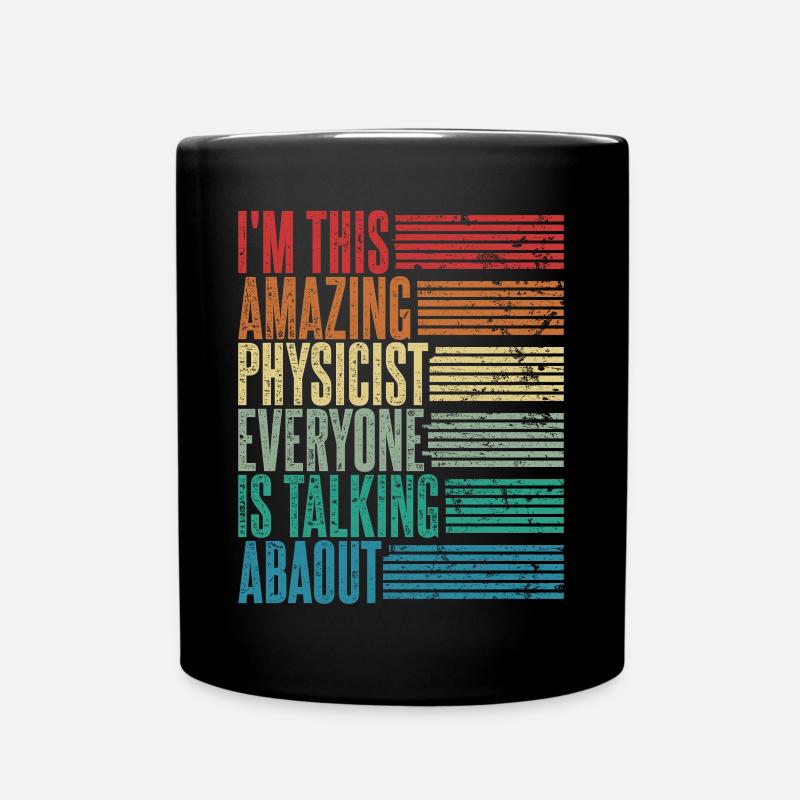 Vintage Physiker Physikerin Geschenk Retro - Tasse einfarbig - Schwarz