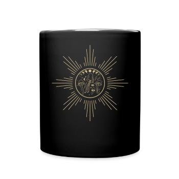 Boho Pilze Cottage Core Aesthetic Goblincore - Tasse einfarbig - Schwarz - Vorne