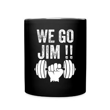 Drôle We Go Jim Workout gym workout, We Go Jim Men - Mug uni - noir - Devant