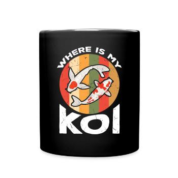 Where Is My Koi - Tasse einfarbig - Schwarz - Vorne