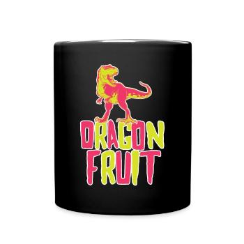 Dragon Fruit Dinosaur - Tasse einfarbig - Schwarz - Vorne