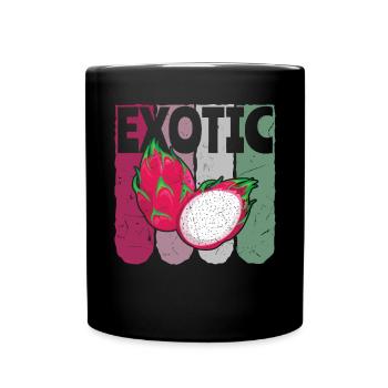 Exotic Dragon Fruit Vintage Distressed - Tasse einfarbig - Schwarz - Vorne