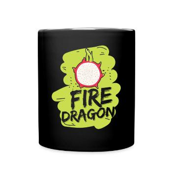 Fire Dragon Fruit - Tasse einfarbig - Schwarz - Vorne