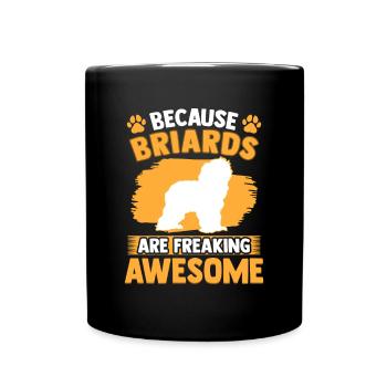 Briard is fantastic Berger de Brie - Full Colour Mug - black - Front