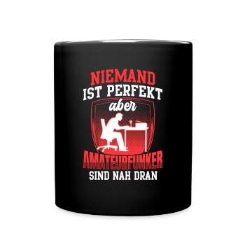 Amateur radio operators are perfect radio amateurs - Full Colour Mug - black - Front