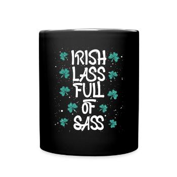 Irish Lass plein d’impudence - Mug uni - noir - Devant