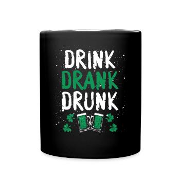 Drunk drinking - Full Colour Mug - black - Front