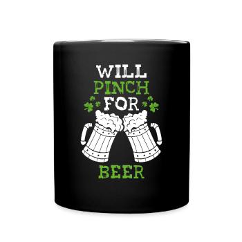 Pinch yourself for two beers - Full Colour Mug - black - Front
