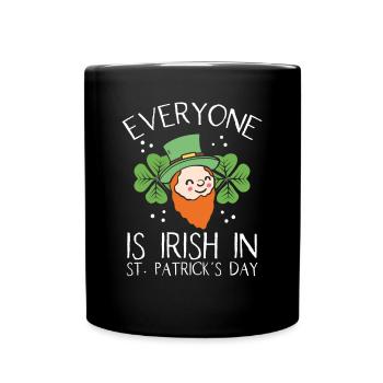 Today, everyone is Irish - Full Colour Mug - black - Front