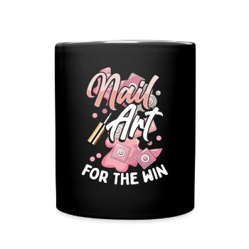 Nail art for victory - Full Colour Mug - black - Front