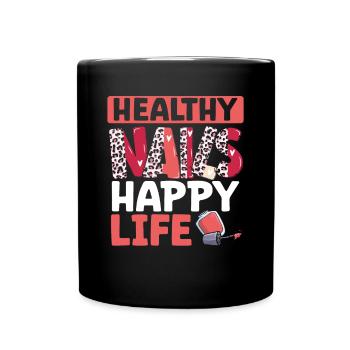 Healthy nails, happy life - Full Colour Mug - black - Front