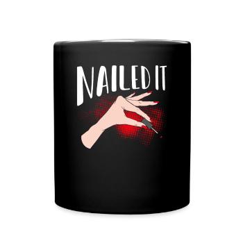 Hit the nail on the head - Full Colour Mug - black - Front